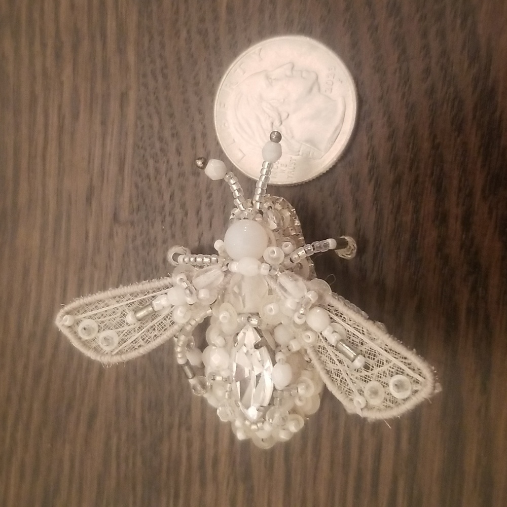 Handbeaded Bee Brooch